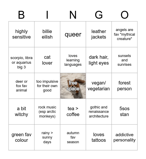 SATURN'S BINGO Card