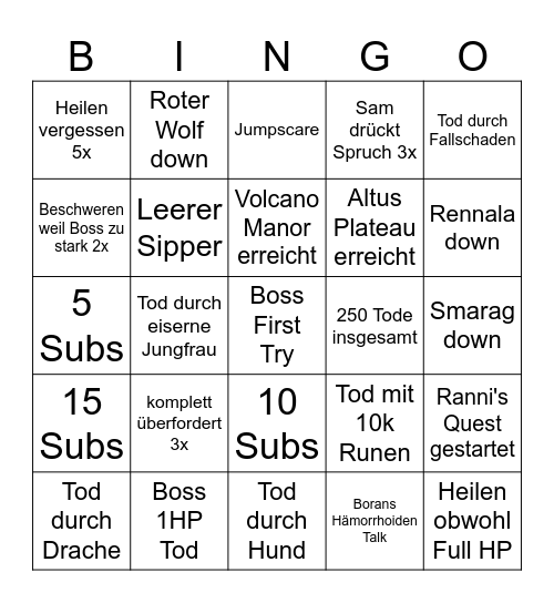 Matze x Elquaria Liurnia Bingo Card