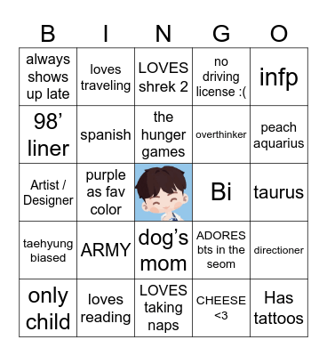 Gloria’s Bingo Card