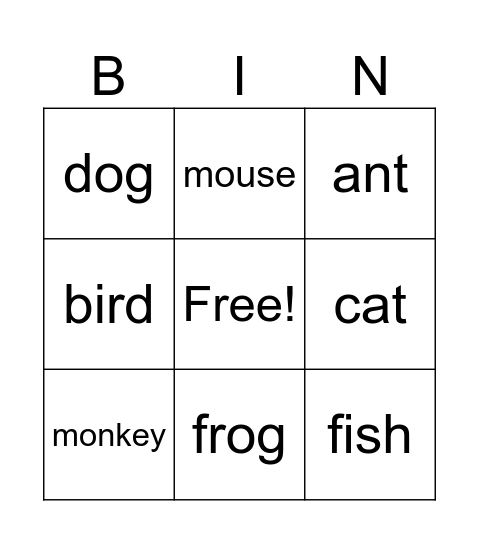 Day 1 Bingo Card