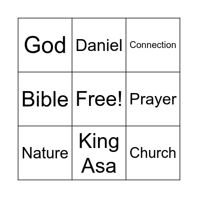 Theme: "The Jesus Connection" Bingo Card