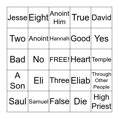 Thanh Kinh Review - Test 1 Bingo Card