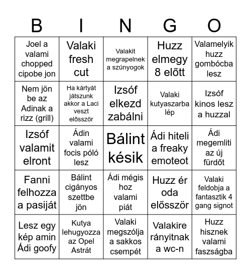 ADI BINGO Card