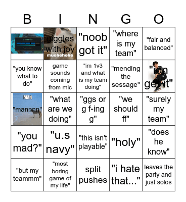 THE GOOBER Bingo Card