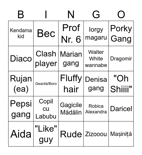 Zilele CDA 2025 Bingo Card