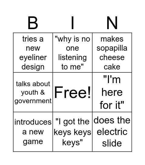 Sydney Bingo Card