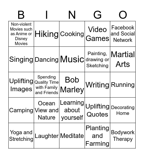 Treatments for Post Traumatic Stress Disorder  Bingo Card