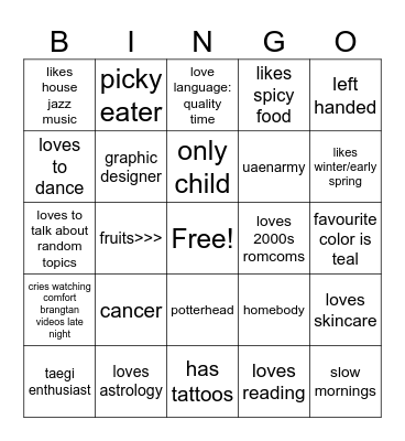 Bingo Card