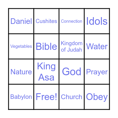 Theme: "The Jesus Connection" Bingo Card