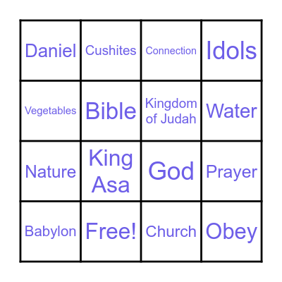 "The Jesus Connection" Bingo Card