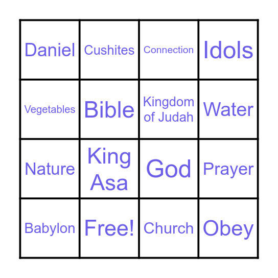 "The Jesus Connection" Bingo Card