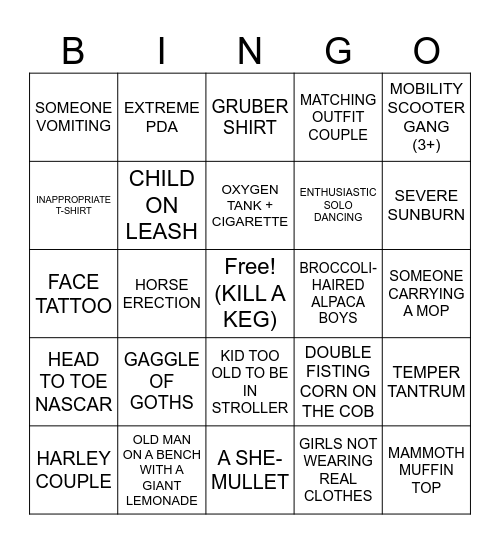 STATE FAIR BINGO Card