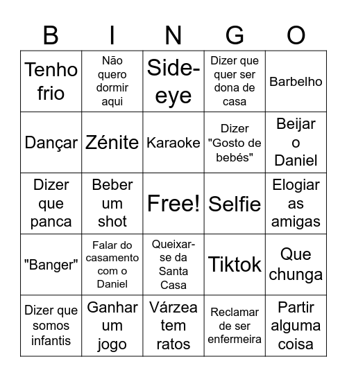 Beatriz Bingo Card