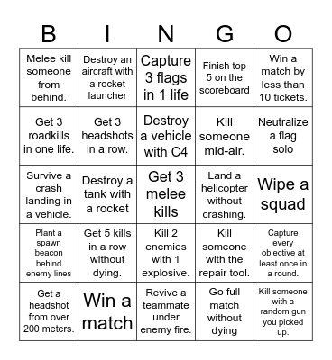 BF6 BINGOOOOOOO Bingo Card