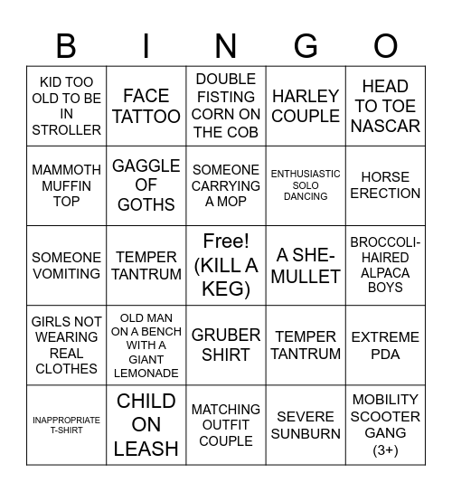 STATE FAIR BINGO Card