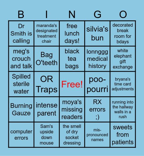 OMS BINGO Card
