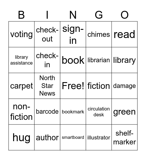 Library Bingo Card