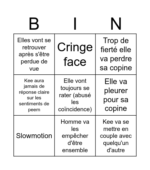 Somewhere somehow Bingo Card