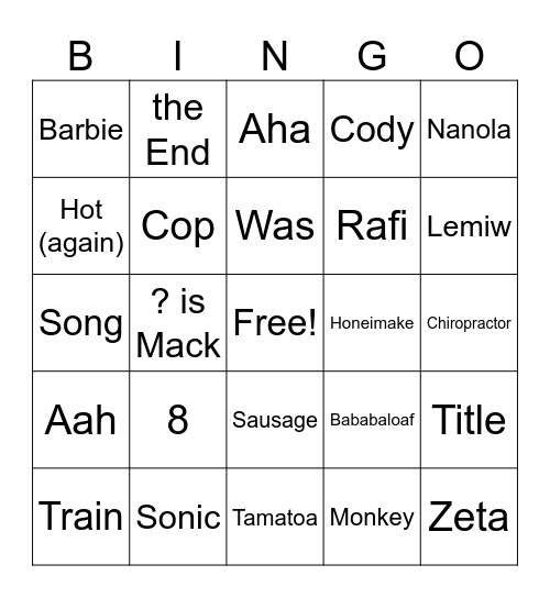 Brian On-Screen Scene Transcript in Beginning Bingo Card