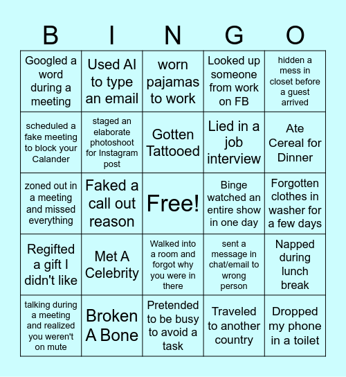 Bingo Bash- Rachael Edition Bingo Card