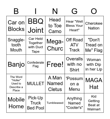 Oklahoma BINGO Card