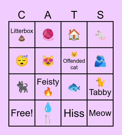 Love lifter Kitty bingo!😻 Bingo Card