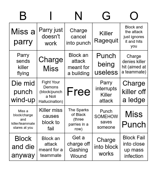 Guest Bingo Card