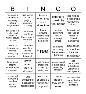 Find someone who... Bingo Card