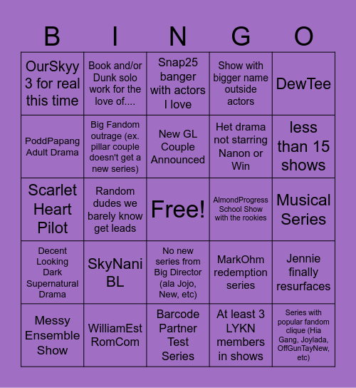 GMM2026 Bingo Card