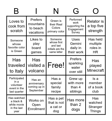 HR All Hands Bingo - Aug 2025 Bingo Card