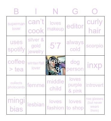 femmence’s Bingo Card