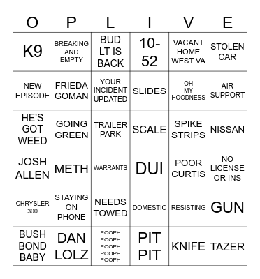 OP LIVE BINGO Card