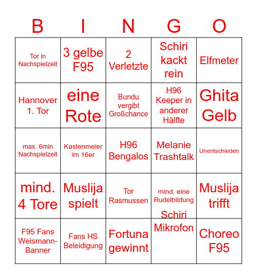 F95-H96 Bingo Card