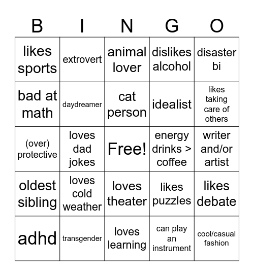 LEO BINGO! Bingo Card