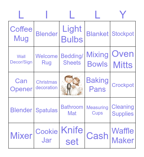 Wedding Bingo Card