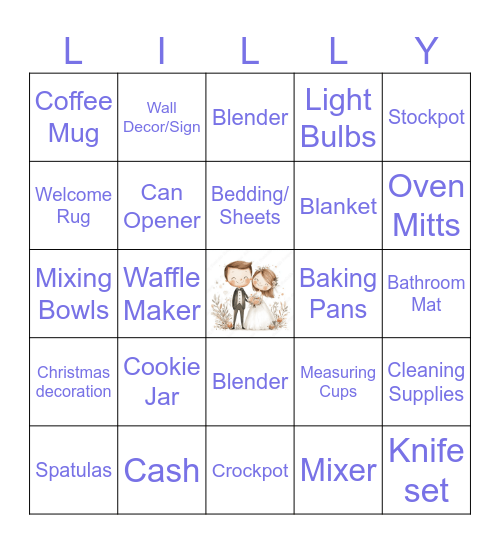 Wedding Bingo Card
