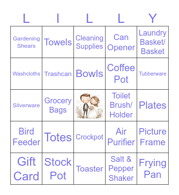 Wedding Bingo Card