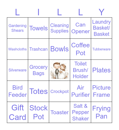 Wedding Bingo Card