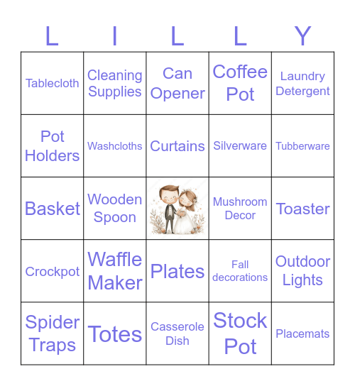 Wedding Bingo Card