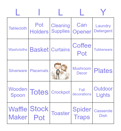 Wedding Bingo Card