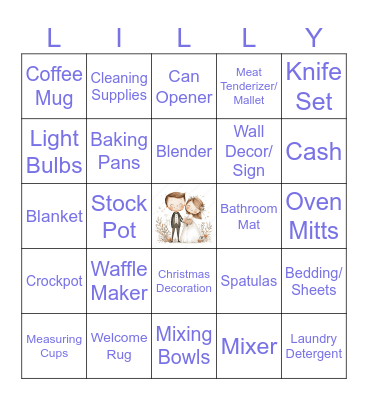 Wedding Bingo Card