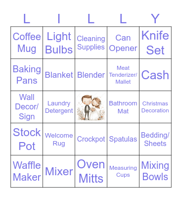 Wedding Bingo Card
