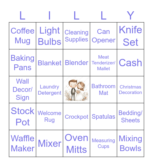 Wedding Bingo Card