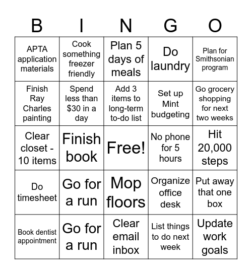 One item off TheRealReal (max $200) Bingo Card