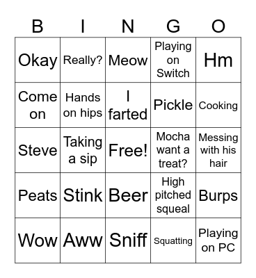 Matt Bingo Card