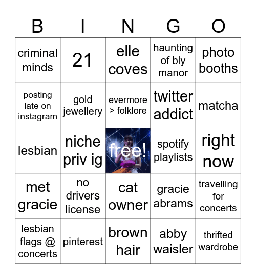 LESBIANS4GRACIE Bingo Card