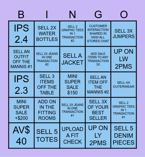 NEW DIVISION BINGO Card