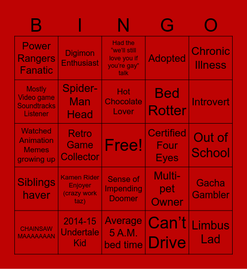 (Seb) Boingo Bingo Card