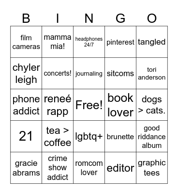 BLYEDCCKS Bingo Card