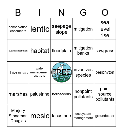 FMNP Freshwater Day 1 Bingo Card